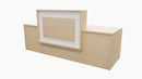 Tasman Reception Desk Aged Ash + White