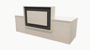 Tasman Reception Desk Seasoned Oak + Black
