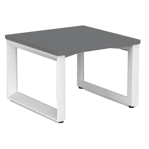 Anvil Coffee Table 600 x 600 / Silver / White