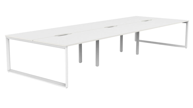 Anvil Double Sided Desk 6 Person 1500 x 800 / White