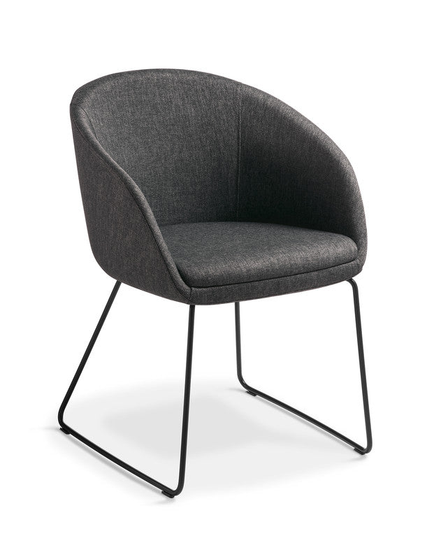 Aria Meeting Chair Anthracite / Keylargo / Black Sled