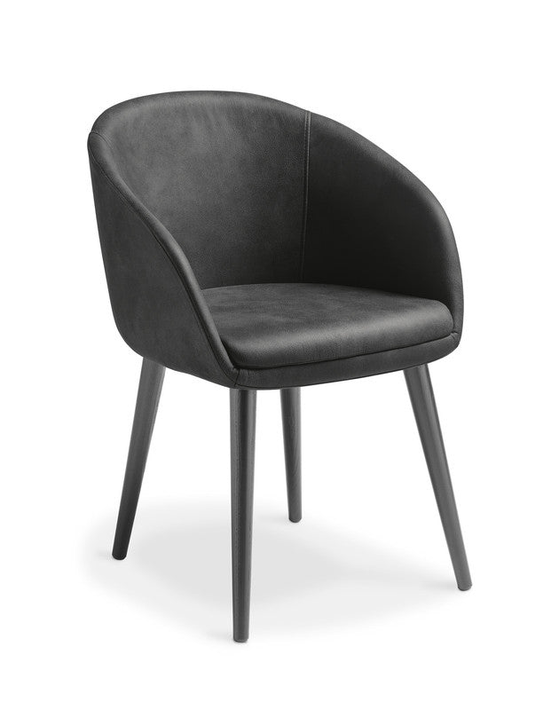 Aria Meeting Chair Ebony / Eastwood / Black Ash Timber