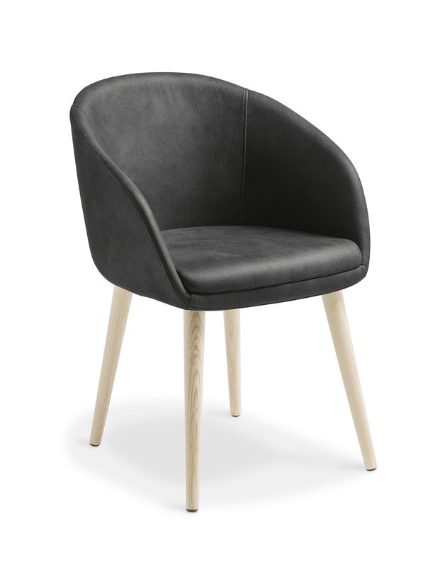 Aria Meeting Chair Ebony / Eastwood / Natural Ash Timber