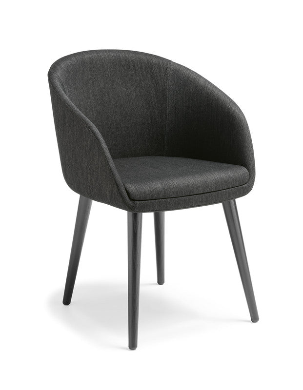 Aria Meeting Chair Ebony / Keylargo / Black Ash Timber