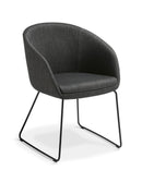 Aria Meeting Chair Ebony / Keylargo / Black Sled