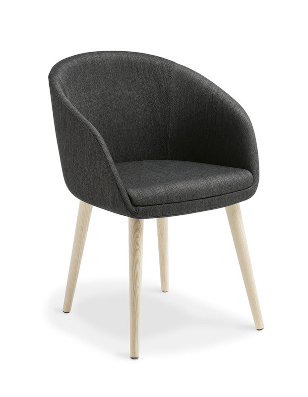 Aria Meeting Chair Ebony / Keylargo / Natural Ash Timber