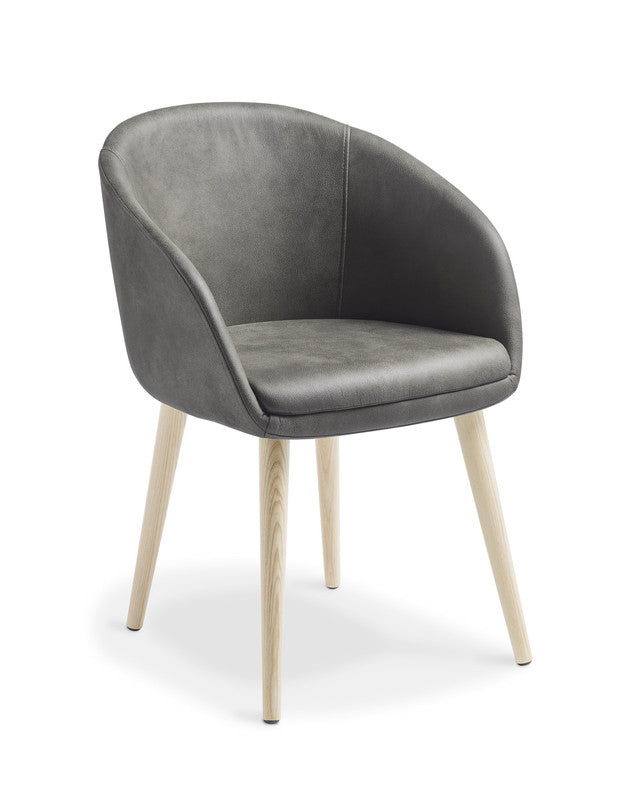 Aria Meeting Chair Slate / Eastwood / Natural Ash Timber