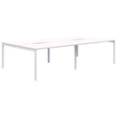 Avero Fixed Height 4 Pod Desk 1200 x 700 / Snow Velvet / White