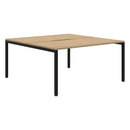 Avero Fixed Height Back to Back Desk 1200 x 700 / Classic Oak Naturale / Black