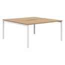 Avero Fixed Height Back to Back Desk 1200 x 700 / Classic Oak Naturale / White
