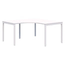 Avero Fixed Height Corner Workstation 1500 x 1500 x 800 / Snow Velvet / White