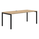 Avero Fixed Height Desk 1200 x 700 / Classic Oak Naturale / Black