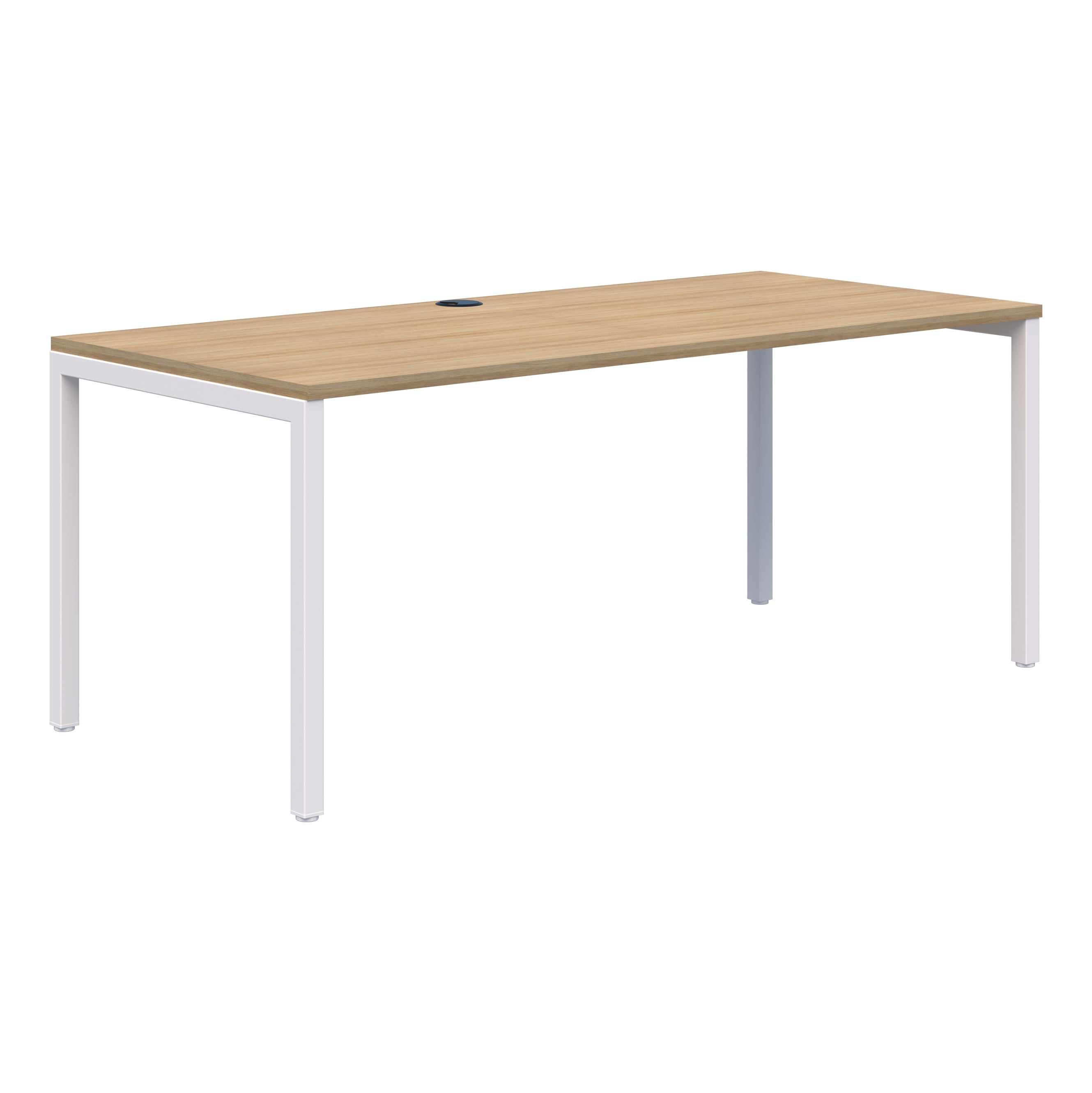 Avero Fixed Height Desk 1200 x 700 / Classic Oak Naturale / White