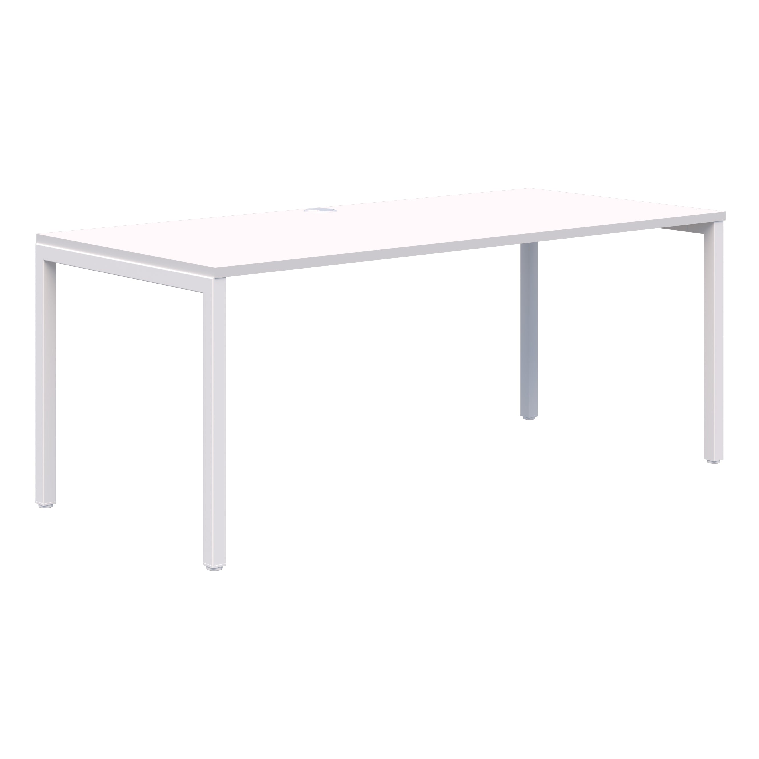 Avero Fixed Height Desk 1200 x 700 / Snow Velvet / White