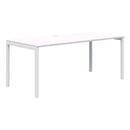 Avero Fixed Height Desk 1200 x 700 / Snow Velvet / White