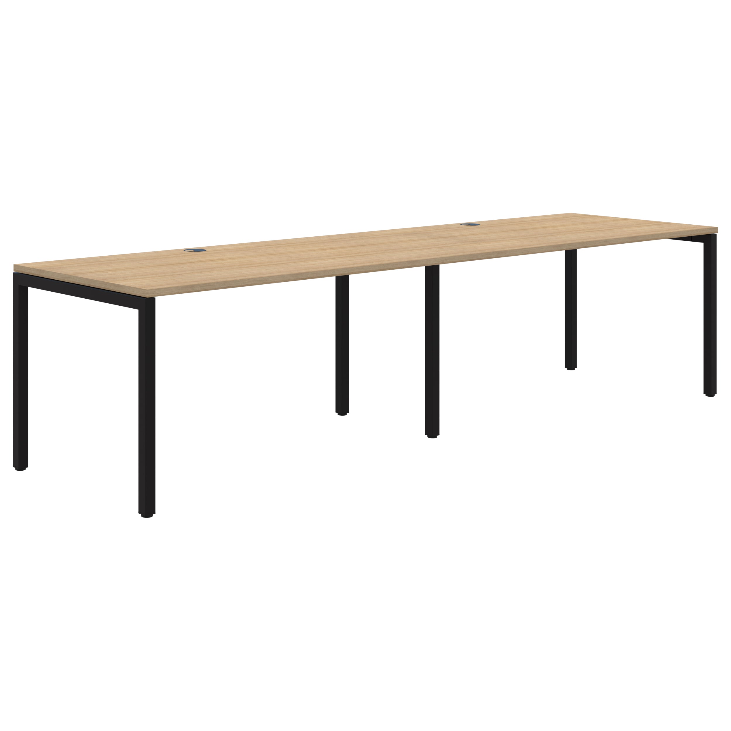 Avero Inline 2 Pod Desk 1200 x 700 / Classic Oak Naturale / Black