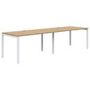 Avero Inline 2 Pod Desk 1200 x 700 / Classic Oak Naturale / White