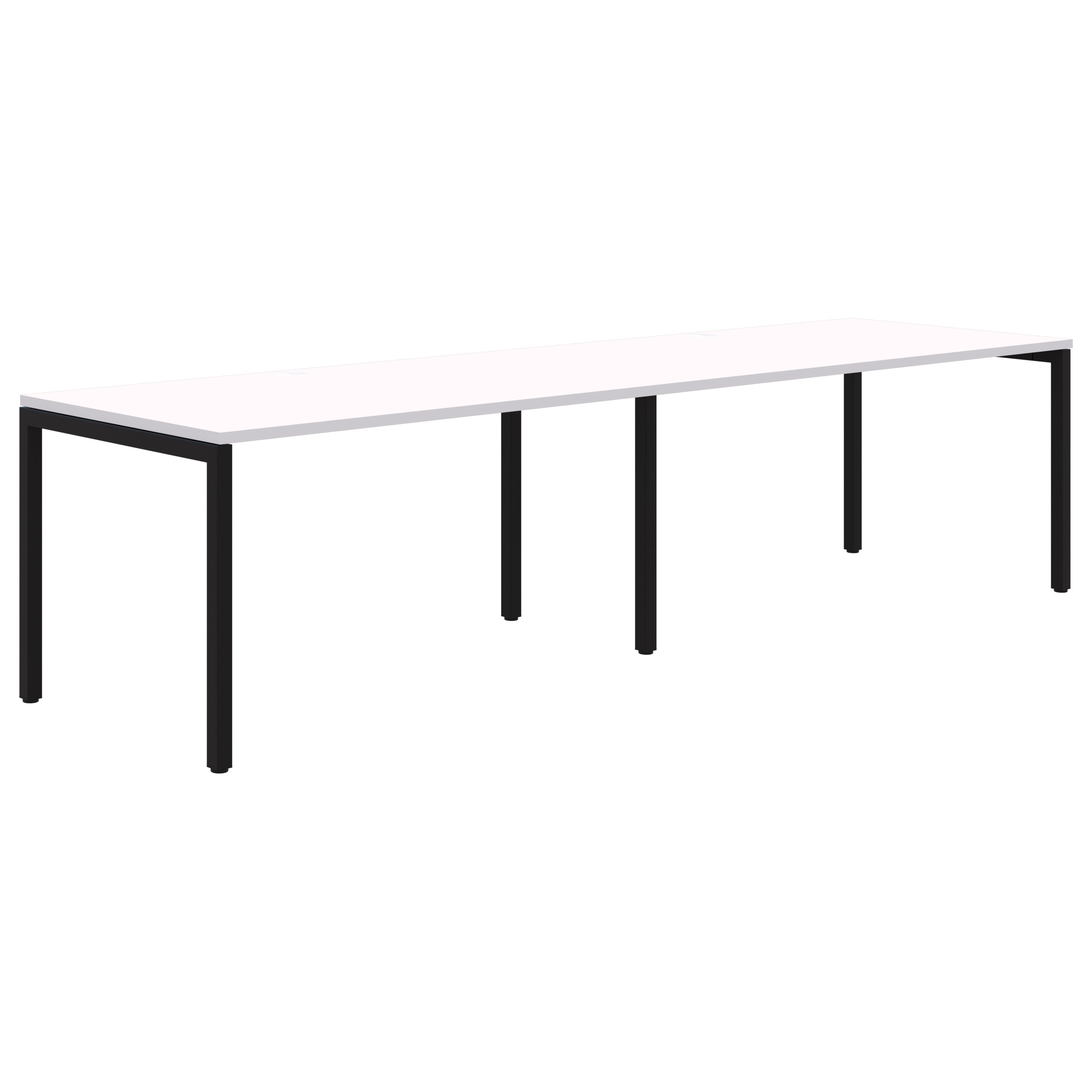 Avero Inline 2 Pod Desk 1200 x 700 / Snow Velvet / Black