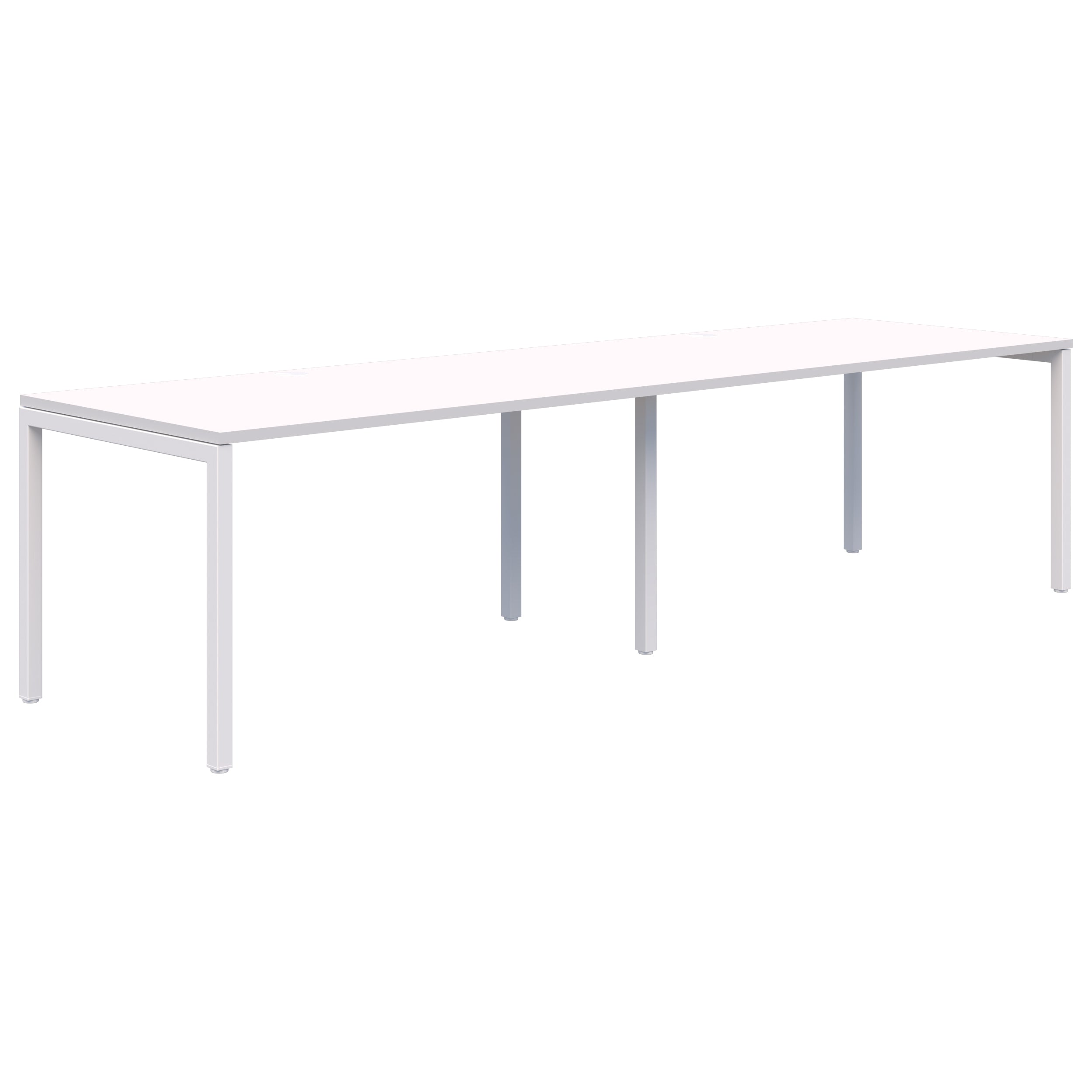 Avero Inline 2 Pod Desk 1200 x 700 / Snow Velvet / White