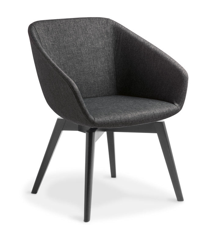 Barker Meeting Chair Anthracite / Keylargo / Black Beech Timber