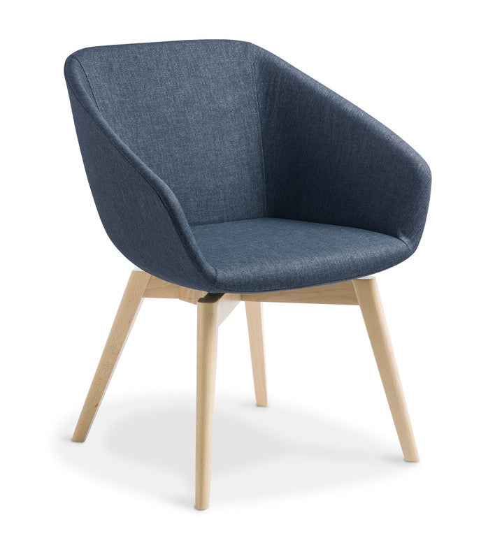 Barker Meeting Chair Navy / Keylargo / Natural Beech Timber