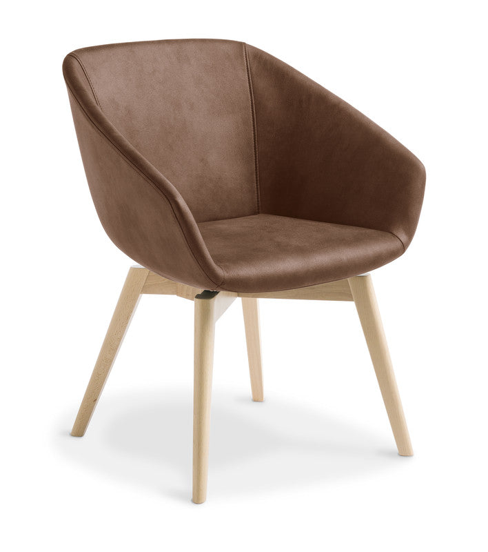 Barker Meeting Chair Tan / Eastwood / Natural Beech Timber