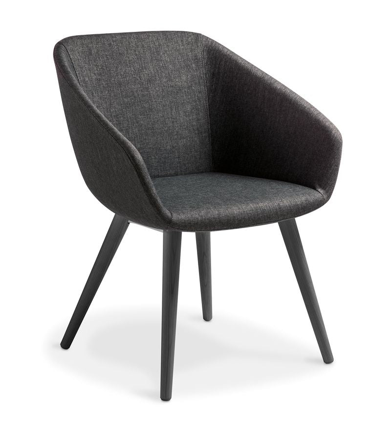 Barker with Timber Legs Anthracite / Black Ash / Keylargo