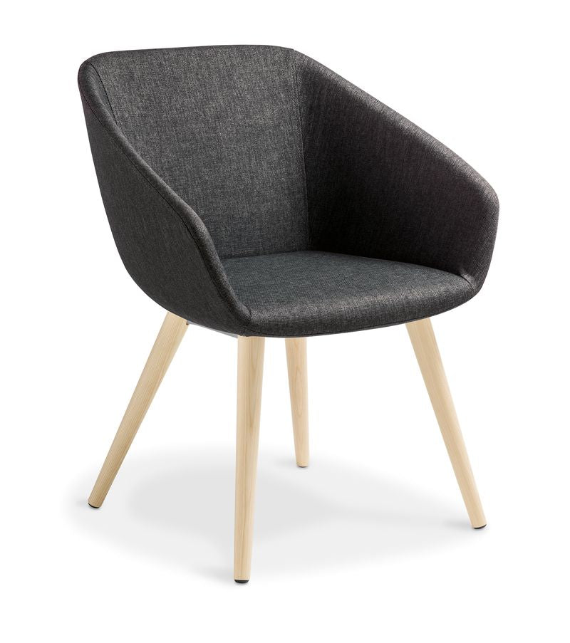 Barker with Timber Legs Anthracite / Natural Ash / Keylargo