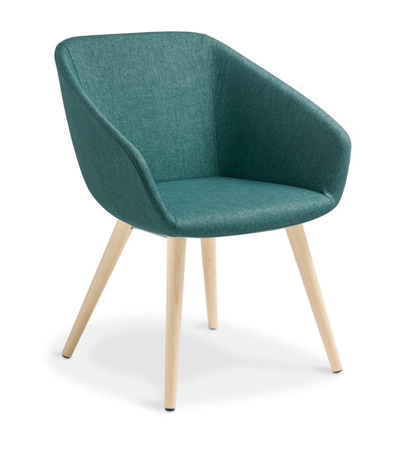 Barker with Timber Legs Atlantic / Natural Ash / Keylargo