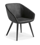 Barker with Timber Legs Ebony / Black Ash / Eastwood