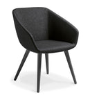 Barker with Timber Legs Ebony / Black Ash / Keylargo