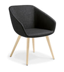 Barker with Timber Legs Ebony / Natural Ash / Keylargo