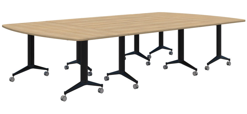 Boost Boardroom Table 3600 x 1800 / Classic Oak / Black