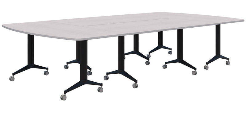 Boost Boardroom Table 3600 x 1800 / Silver Strata / Black