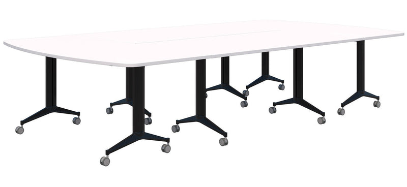 Boost Boardroom Table 3600 x 1800 / Snow Velvet / Black
