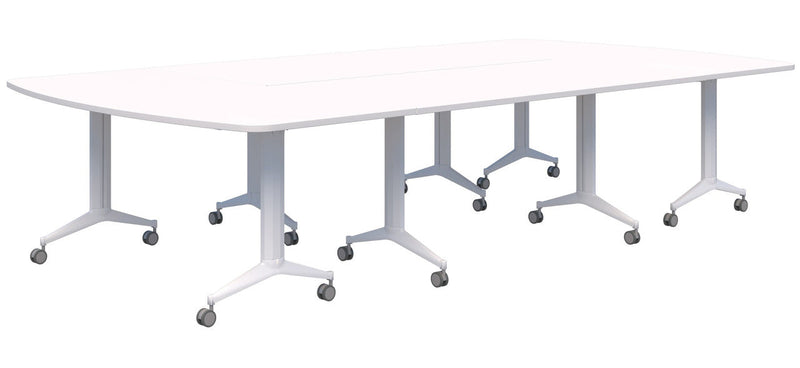 Boost Boardroom Table 3600 x 1800 / Snow Velvet / White