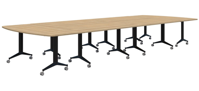 Boost Boardroom Table 5400 x 1800 / Classic Oak / Black