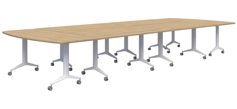 Boost Boardroom Table 5400 x 1800 / Classic Oak / White
