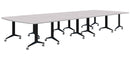 Boost Boardroom Table 5400 x 1800 / Silver Strata / Black