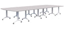 Boost Boardroom Table 5400 x 1800 / Silver Strata / White