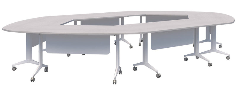 Boost Chamber Table 4900 x 3000 / Silver Strata / White