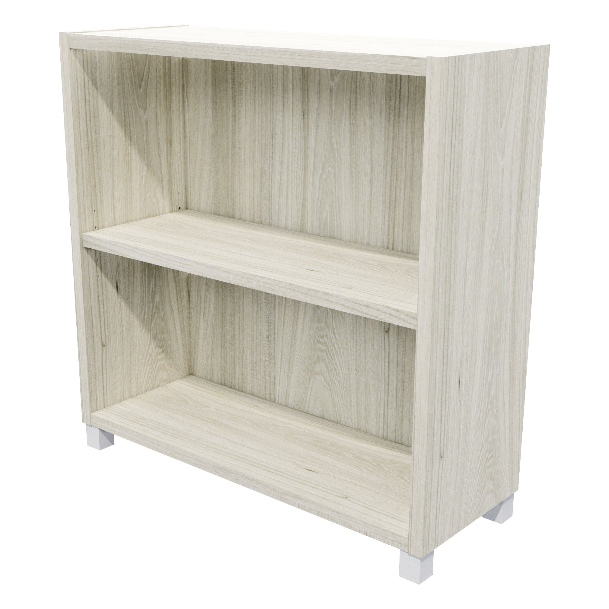 Commercial Bookcase with Feet 2 Tier / Coastal Elm