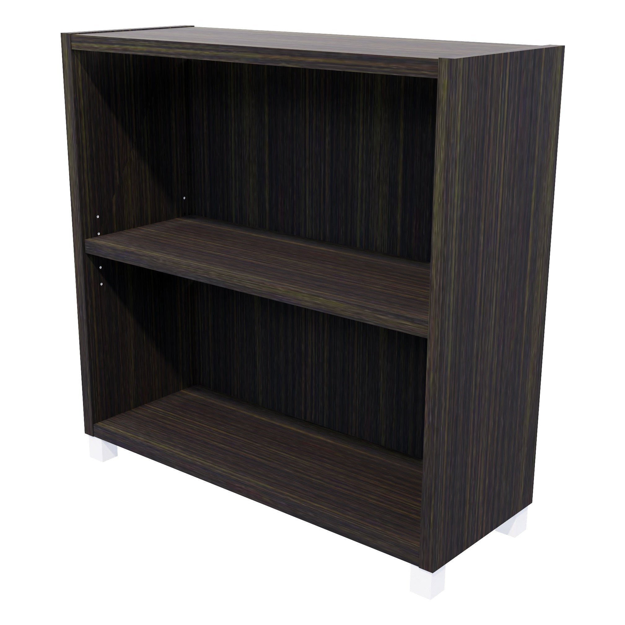 Commercial Bookcase with Feet 2 Tier / Dark Oak