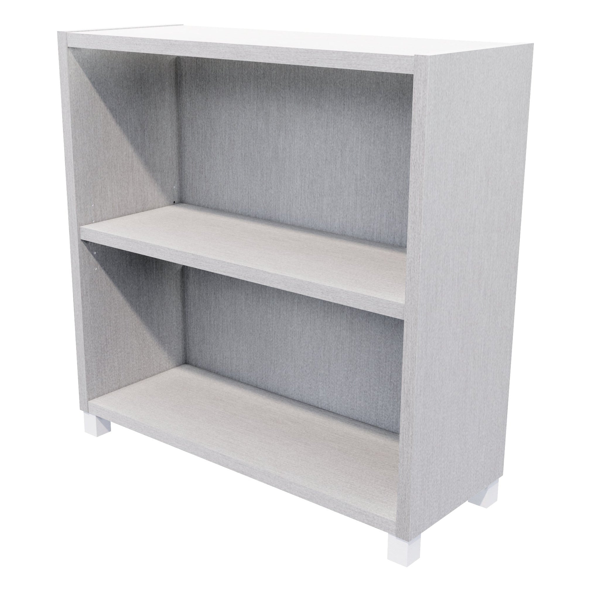 Commercial Bookcase with Feet 2 Tier / Silver Haze
