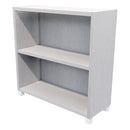 Commercial Bookcase with Feet 2 Tier / Silver Haze