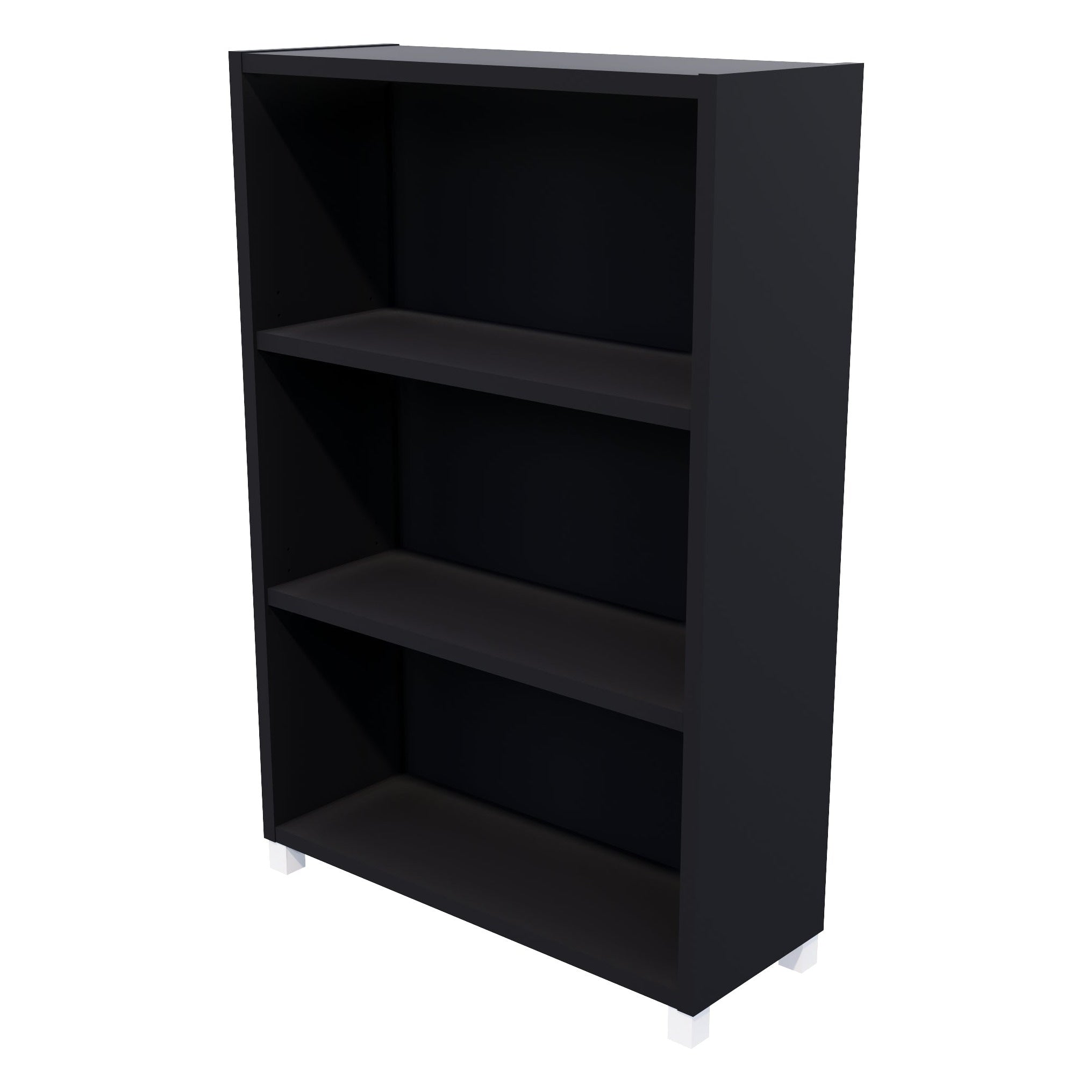 Commercial Bookcase with Feet 3 Tier / Black