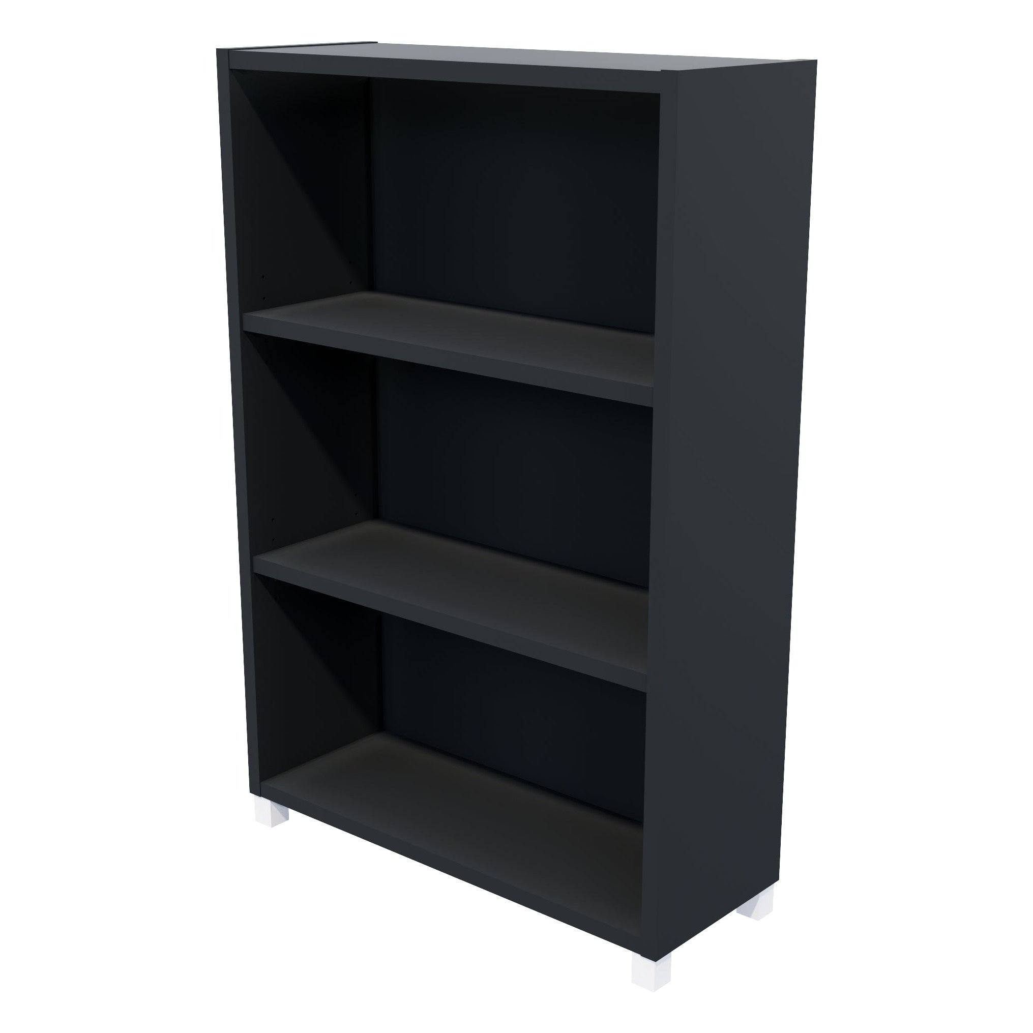 Commercial Bookcase with Feet 3 Tier / Carbon