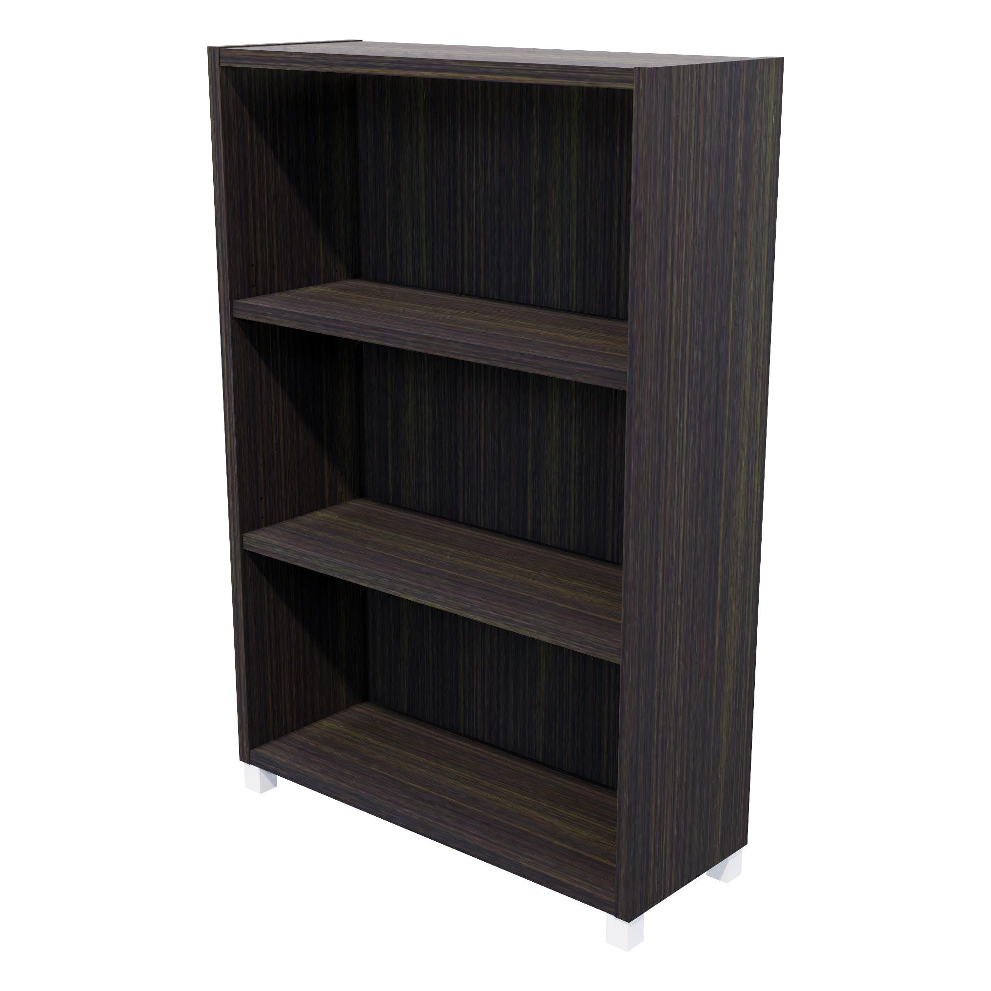 Commercial Bookcase with Feet 3 Tier / Dark Oak