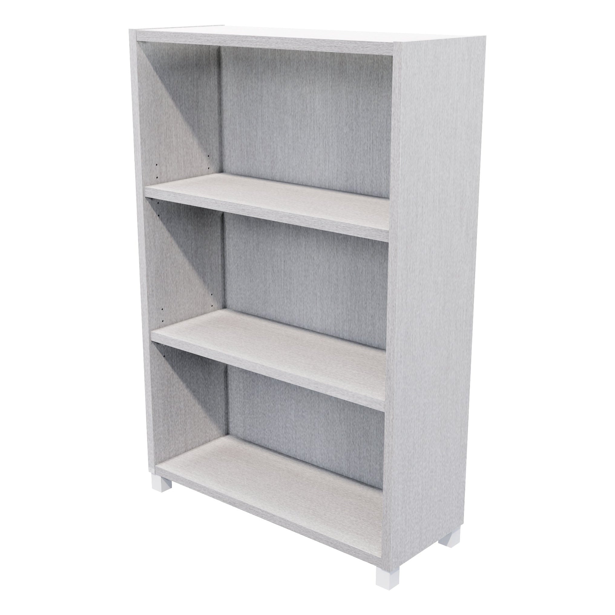 Commercial Bookcase with Feet 3 Tier / Silver Haze