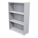Commercial Bookcase with Feet 3 Tier / Silver Strata